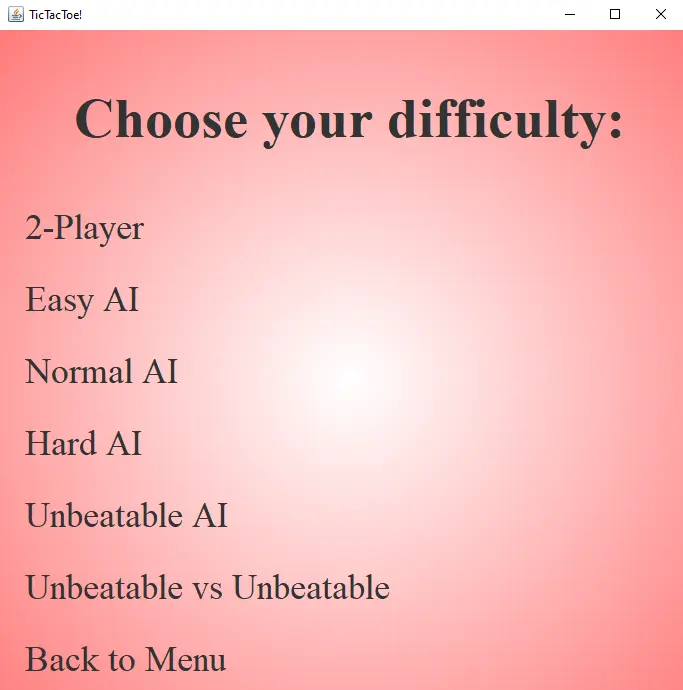 Java Tic Tac Toe: Image 1