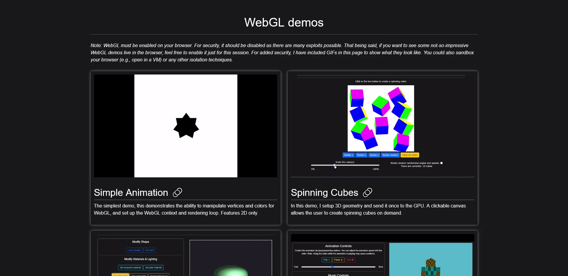 WebGL Demos: Image 0